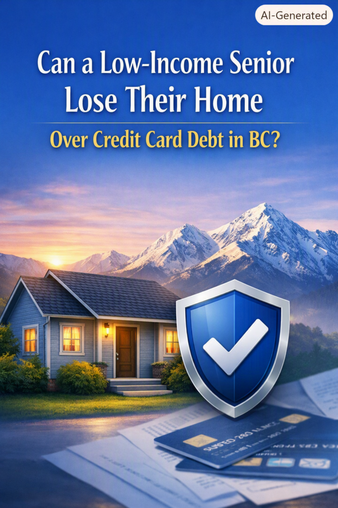 Can a Low‑Income Senior Lose Their Home Over Credit Card Debt in British Columbia?