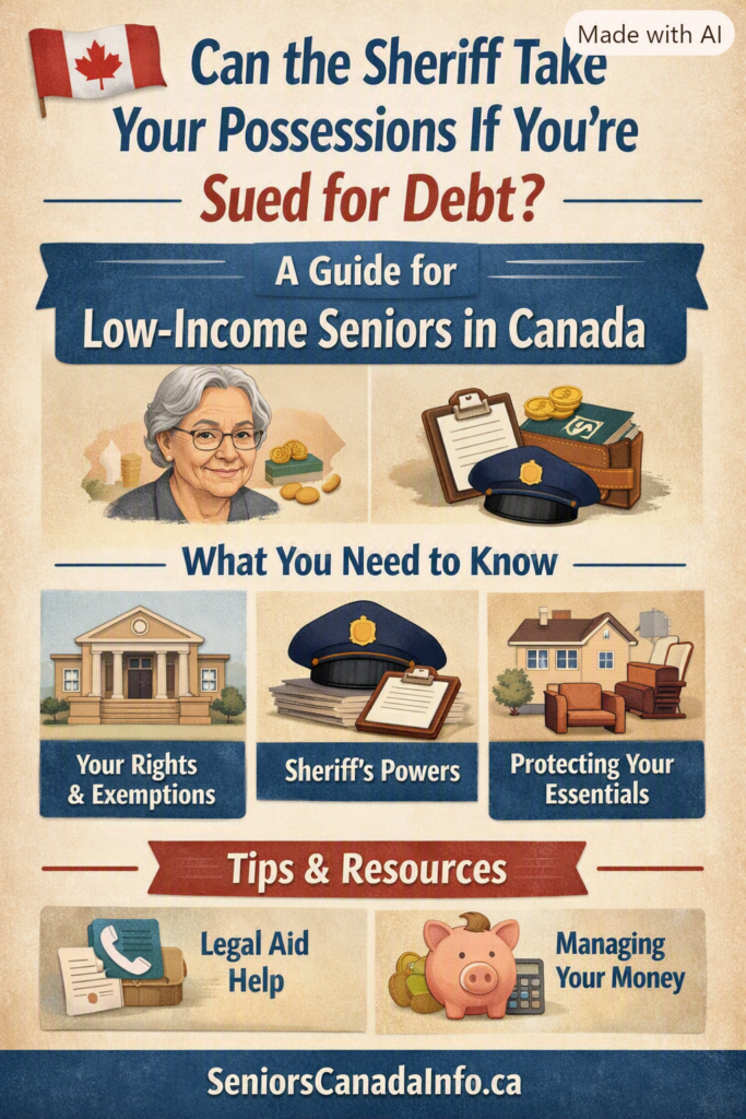 Can the Sheriff Take Your Possessions If You’re Sued for Debt? A Guide for Low‑Income Seniors in Canada
